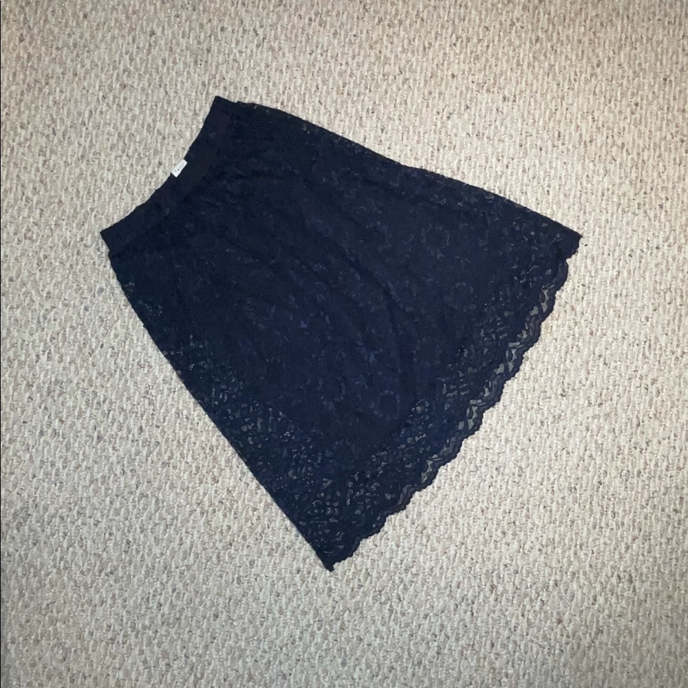SIMONS lace midi skirt (navy)